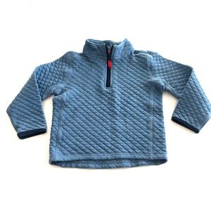 Crewcuts Quilted Half Zip Pullover Sweatshirt‎ Cotton Blue Boys Size XS(4-5)